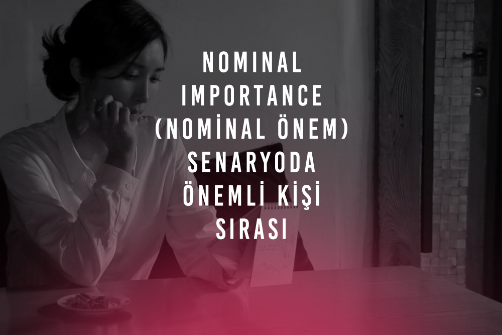 Nominal Importance Nominal Onem Senaryoda Onemli Kisi Sirasi